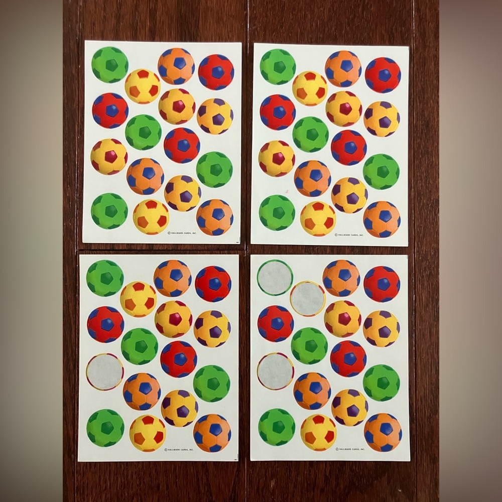 Hallmark Soccer Ball Sticker Sheets